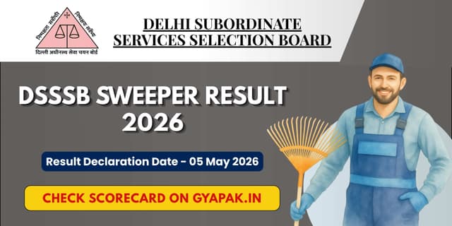 DSSSB Sweeper Result 2026 | Scorecard Download banner