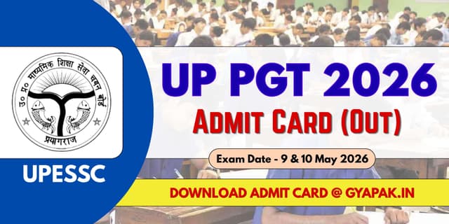 UP PGT 2026 | Download The  Admit Card banner