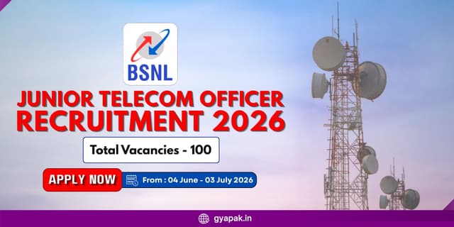 BSNL JTO Recruitment 2026 | 100 Vacancies banner