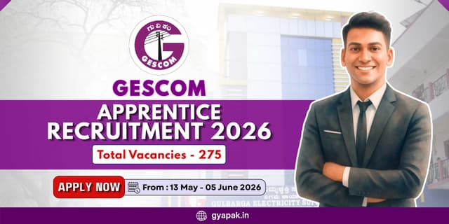 GESCOM Apprentice Recruitment 2026 | 275 Vacancies banner