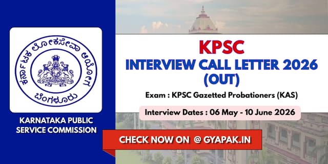 KPSC Interview Call letter Out 2026 | Please Check  banner