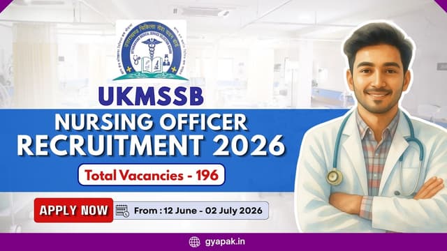 UKMSSB Nursing Officer Recruitment 2026 | 196 Vacancies banner