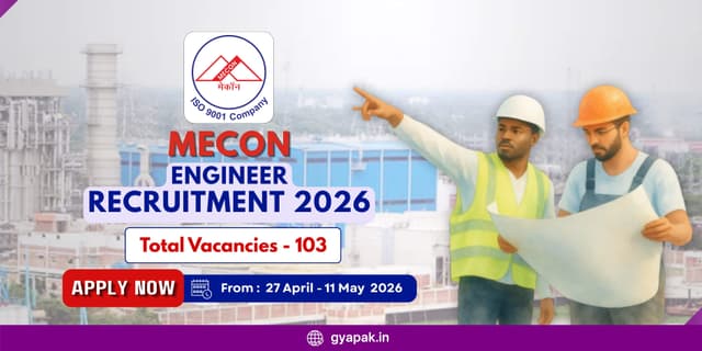 MECON Engineer Recruitment 2026 | 103 Vacancies banner
