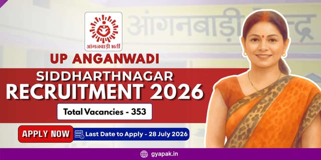 UP Anganwadi Siddharthnagar Recruitment 2026 | 353 Vacancies banner