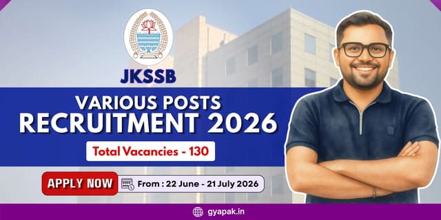JKSSB Various Posts Recruitment 2026 | 130 Vacancies banner