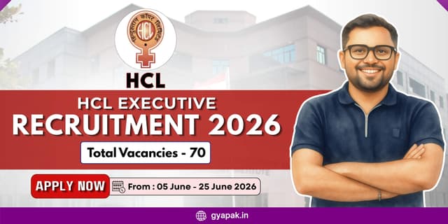HCL Executive Recruitment 2026 | 70 Vacancies banner