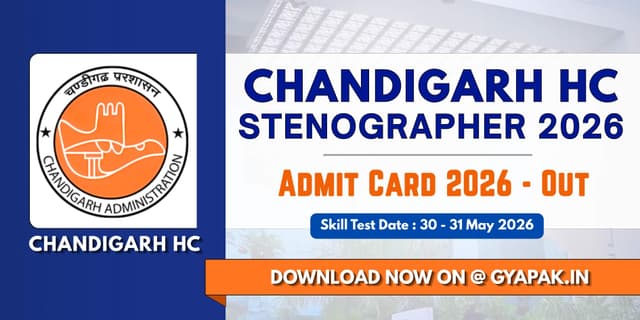 Chandigarh HC Stenographer 2026 | Download Admit Card  banner