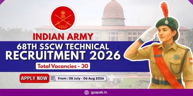Indian Army 68th SSCW Technical Recruitment 2026 | 30 Posts banner