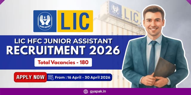 LIC HFC Junior Assistant Recruitment 2026 | 180 Vacancies banner