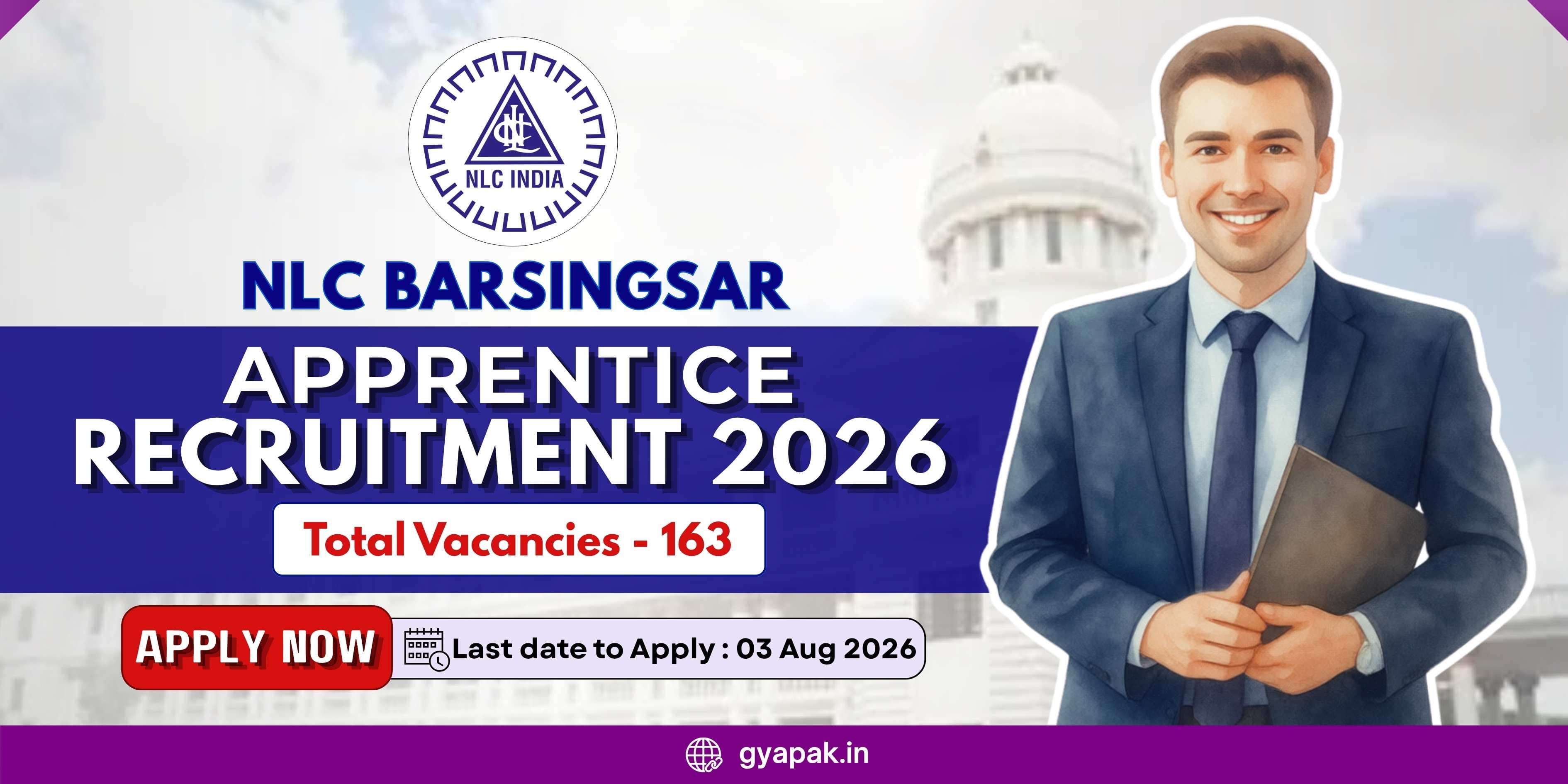 NLC Barsingsar Apprentice Recruitment 2026 | 163 Vacancies