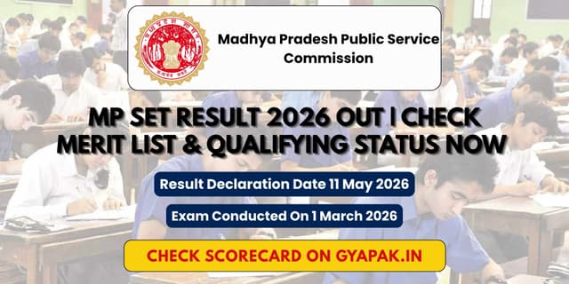 MP SET Result 2026 OUT | Check Merit List & Qualifying Status Now banner