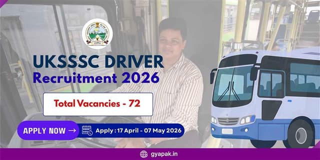 UKSSSC Driver Recruitment 2026 | 72 Vacancies banner