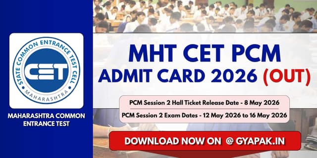 MHT CET PCM Hall Ticket 2026 | Download Admit Card banner