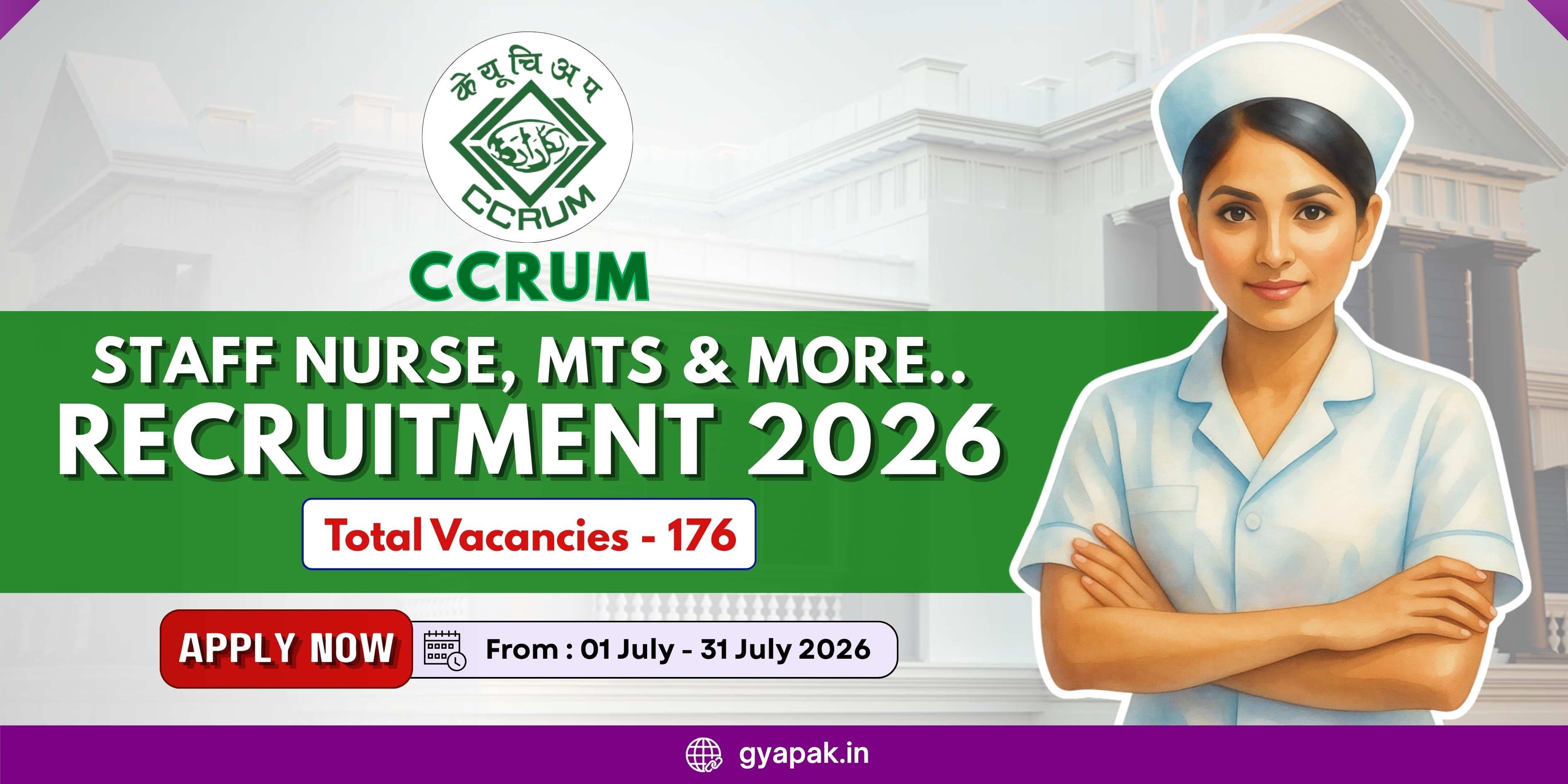 CCRUM Staff Nurse, MTS and More Recruitment 2026 | 176 posts