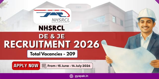NHSRCL DE & JE Recruitment 2026 | 209 Vacancies banner