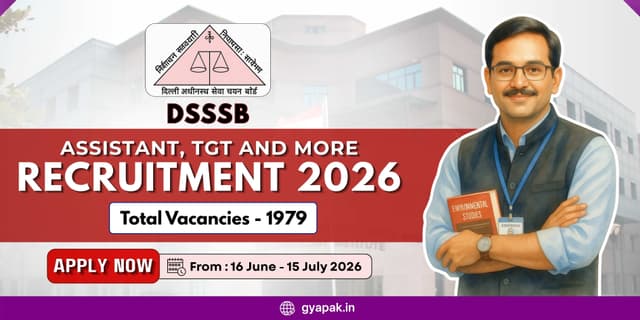 DSSSB Assistant, TGT and More Recruitment 2026 | 1979 Posts banner