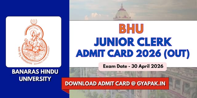 BHU Junior Clerk Admit Card 2026 Out | Download Now banner