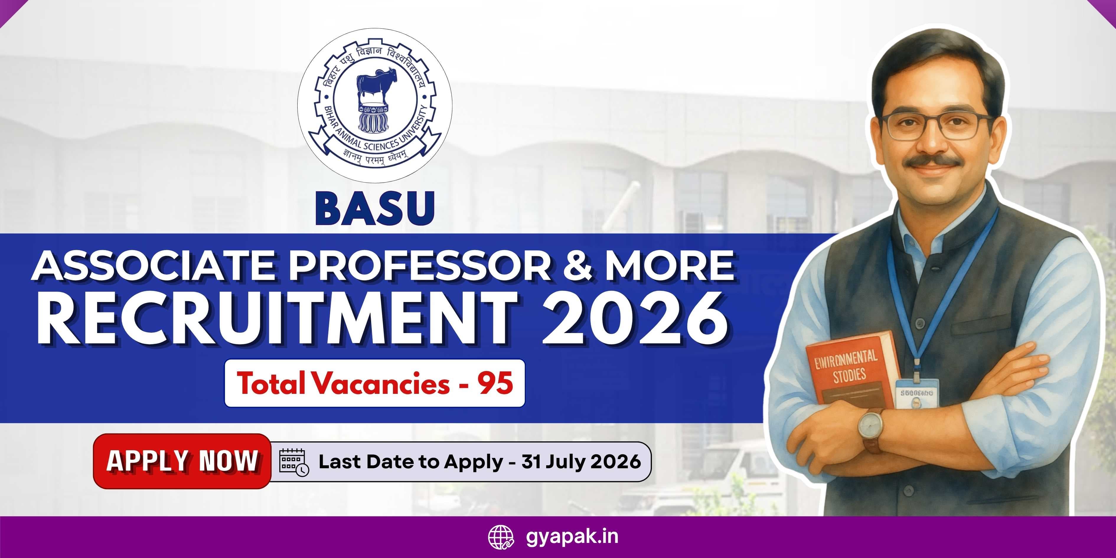 BASU Associate Professor & More Recruitment 2026 | 95 Posts