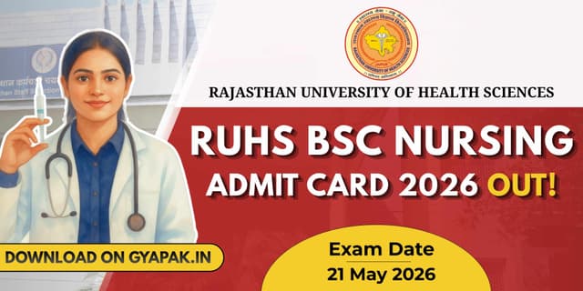 RUHS BSc Nursing Admit Card 2026 | Download Now banner