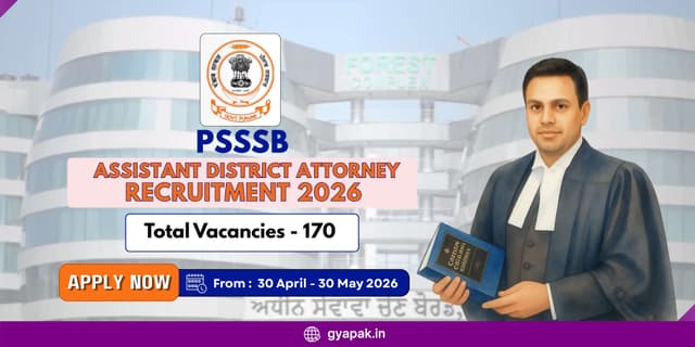 PSSSB Assistant District Attorney Recruitment 2026 | 170 Vacancies banner