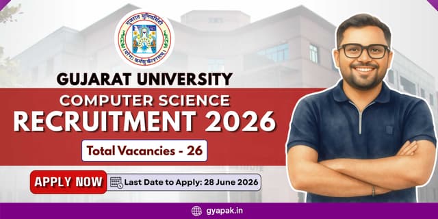 Gujarat University Computer Science Recruitment 2026 | 26 Posts banner