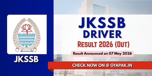 JKSSB Driver Result 2026 OUT | Check Now banner