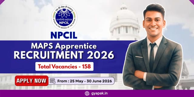 NPCIL MAPS Apprentice Recruitment 2026 | 158 Vacancies banner