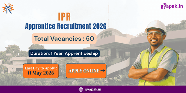 IPR Apprentice Recruitment 2026 | 50 Vacancies banner