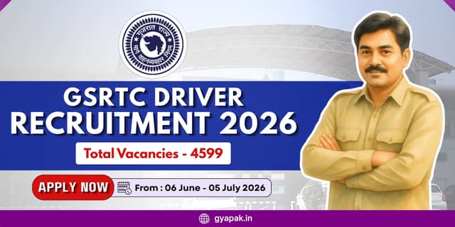 GSRTC Driver Recruitment 2026 | 4599 Vacancies banner