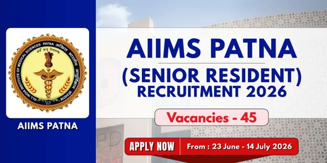 AIIMS Patna Senior Resident Recruitment 2026 | 45 Vacancies banner