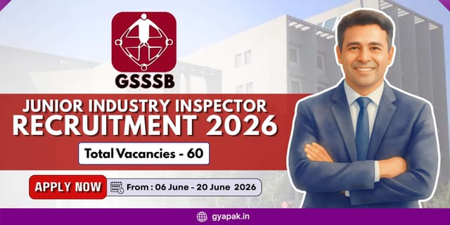 GSSSB Junior Industry Inspector Recruitment 2026 | 60 Vacancies banner