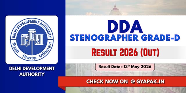 DDA Stenographer Grade D Result 2026 OUT | Check Now banner