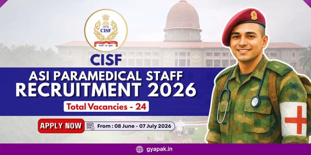 CISF ASI Paramedical Staff Recruitment 2026 | 24 Vacancies banner