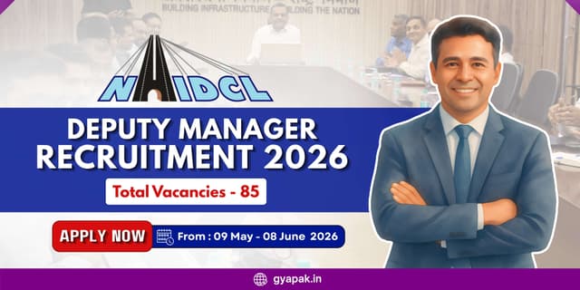 NHIDCL Deputy Manager Recruitment 2026 | 85 Vacancies banner
