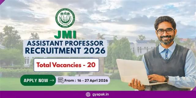 JMI Assistant Professor Recruitment 2026 | 20 Vacancies banner