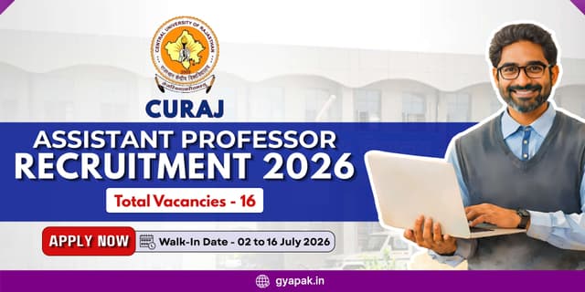 CURAJ Assistant Professor Recruitment 2026 | 16 Vacancies banner