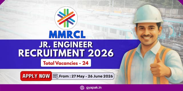 MMRCL Jr Engineer Recruitment 2026 | 24 Vacancies banner