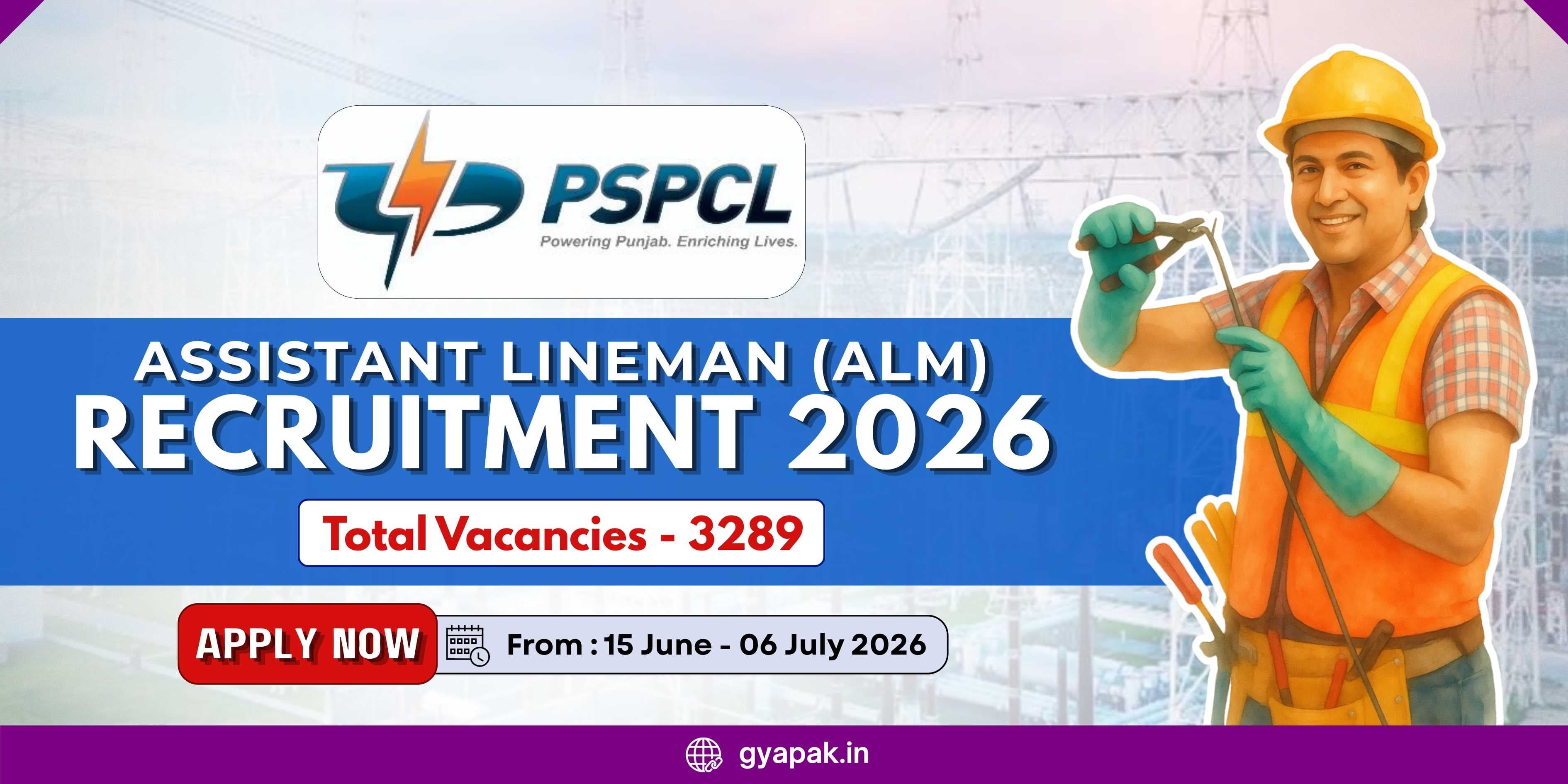 PSPCL ALM Recruitment 2026 | 3289 Vacancies