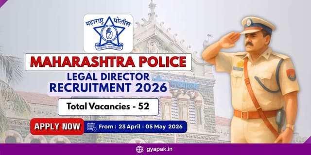 Maharashtra Police Legal Director Recruitment 2026 | 52 Vacancies banner