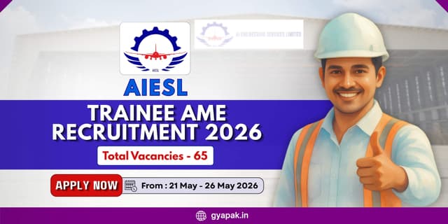 AIESL Trainee AME Recruitment 2026 | 65 Vacancies banner