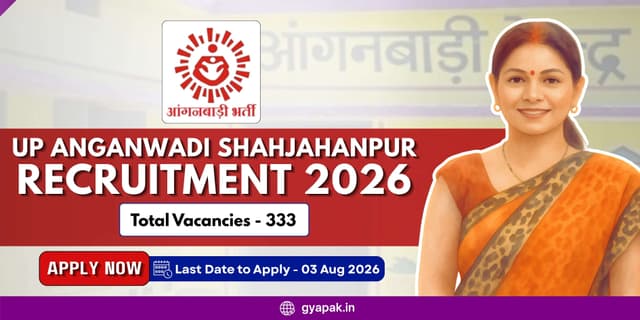 UP Shahjahanpur Anganwadi Recruitment 2026 | 333 Vacancies banner