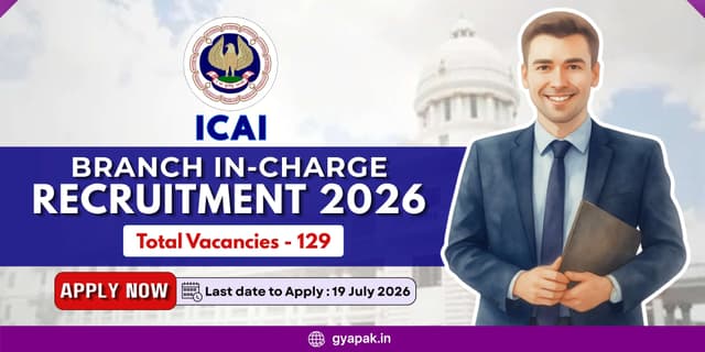 ICAI Branch In-Charge Recruitment 2026 | 129 Vacancies banner