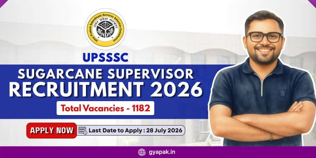 UPSSSC Sugarcane Supervisor Recruitment 2026 | 1182 Vacancies banner