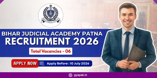 Bihar Judicial Academy Patna Recruitment 2026 | 6 Vacancies banner