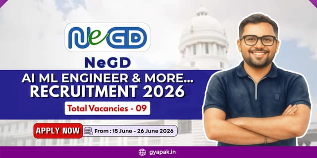 NeGD AI ML Engineer and more Recruitment 2026 | 9 posts banner
