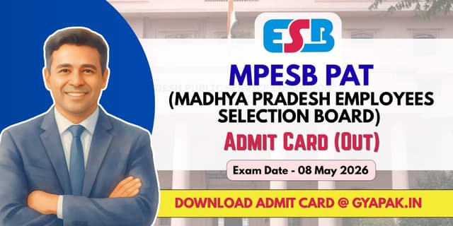 MPESB PAT Admit Card 2026 Released | Download the Admit Card banner