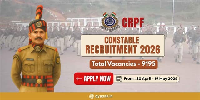 CRPF Constable Recruitment 2026 | Vacancies 9195 banner