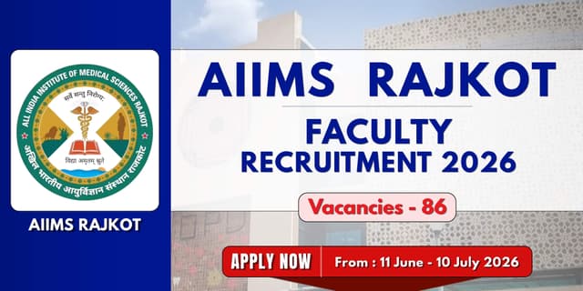 AIIMS Rajkot Faculty Recruitment 2026 | 86 Vacancies banner
