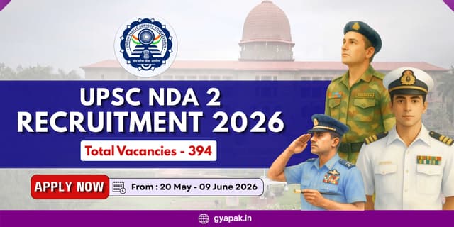 UPSC NDA 2 Recruitment 2026 | 394 Vacancies banner