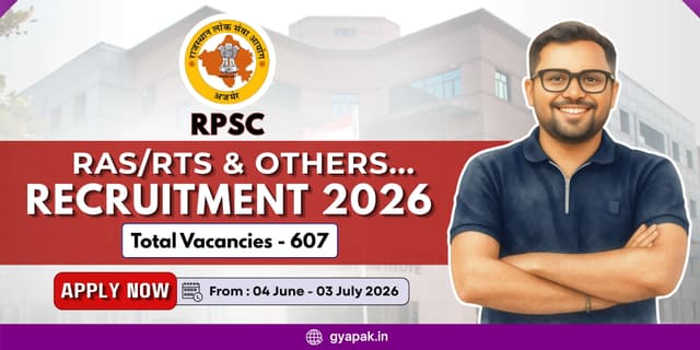 RPSC RAS/RTS & Others Recruitment 2026 | 607 Vacancies banner